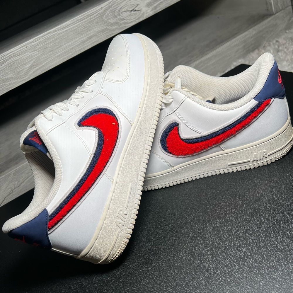 Nike Air Force 1 Low 3D Swoosh WhiteRedBlue